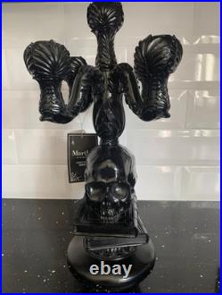Gothic Candelabra Halloween Skull Candleholder Spooky Book Decor Martha Stewart