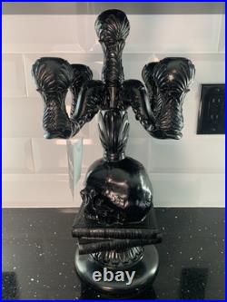 Gothic Candelabra Halloween Skull Candleholder Spooky Book Decor Martha Stewart