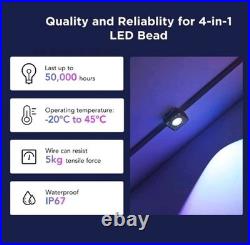 Govee RGBIC Permanent Outdoor Garden Lights Elite Color Changing Black 100ft