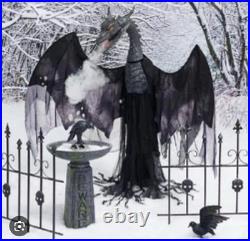 GrandinRoad Animated Dark Forest Dragon Halloween Decoration Smoke Machine 7 Ft