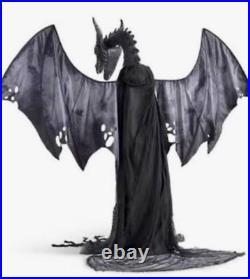 GrandinRoad Animated Dark Forest Dragon Halloween Decoration Smoke Machine 7 Ft