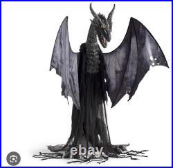 GrandinRoad Animated Dark Forest Dragon Halloween Decoration Smoke Machine 7 Ft