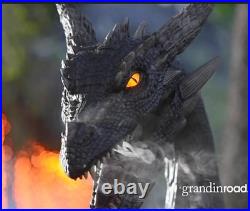 GrandinRoad Animated Dark Forest Dragon Halloween Decoration Smoke Machine 7 Ft