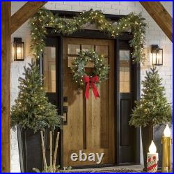 Grandin Road 181540 NIB Holiday Glow Garland 6ft Indoor Christmas