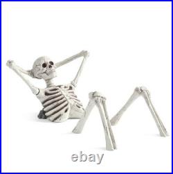 Grandin Road Outdoor Skeleton Figures Lounging & Sitting Halloween Décor NEW