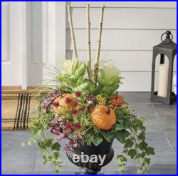 Grandin Road Pumpkin Birch Garden Urn Filler Fall Decor 28x30 Outdoor Indoor