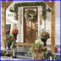 Grandin Road Pumpkin Birch Garden Urn Filler Fall Decor 28x30 Outdoor Indoor