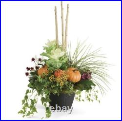 Grandin Road Pumpkin Birch Garden Urn Filler Fall Decor 28x30 Outdoor Indoor