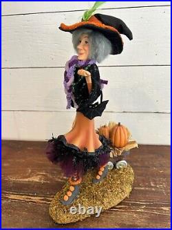 Grandin Road Witchy Figurine TILLY Halloween Spooky Decor With Pumpkins
