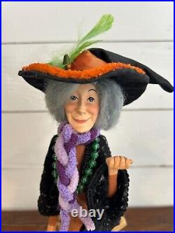Grandin Road Witchy Figurine TILLY Halloween Spooky Decor With Pumpkins