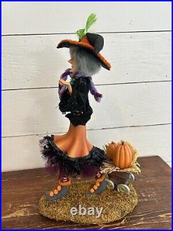 Grandin Road Witchy Figurine TILLY Halloween Spooky Decor With Pumpkins