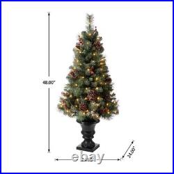 Green Artificial Christmas Tree with Clear/White Lights (Set of 2)