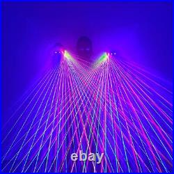 Green Blue Red Purple Multi-line RGB Laser Gloves Light Pair Rechargeable