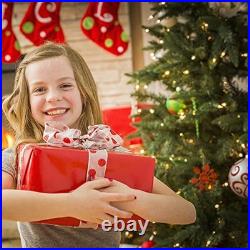 Green Flocked Artificial Holiday Christmas Pine Tree for Home, Office, Party