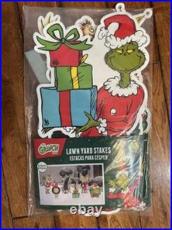 Grinch Christmas Mega Lot Plush Topper Decor Ornaments Yard Stakes