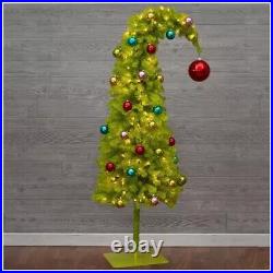 Grinch Whimsical Christmas Tree 5' LED Bright Green 2024 Hobby Lobby On Hand
