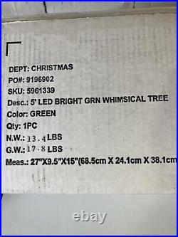 Grinch Whimsical Christmas Tree 5' LED Bright Green 2024 Hobby Lobby On Hand