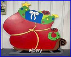 Grinch's Sleigh Hand Painted Wood Yard Art Christmas Outdoor or Indoor