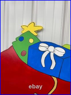 Grinch's Sleigh Hand Painted Wood Yard Art Christmas Outdoor or Indoor