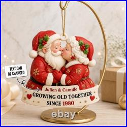 Growing Old Together Couple Wooden Ornament Anniversary Gift