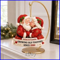Growing Old Together Couple Wooden Ornament Anniversary Gift