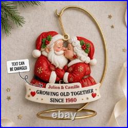 Growing Old Together Couple Wooden Ornament Anniversary Gift