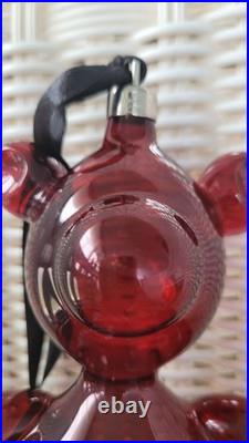 Gucci Glass Bear Ornament Red Large Christmas Hanging 107765 J1020 8134