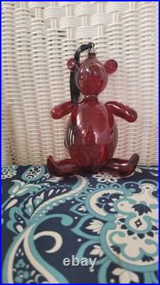 Gucci Glass Bear Ornament Red Large Christmas Hanging 107765 J1020 8134