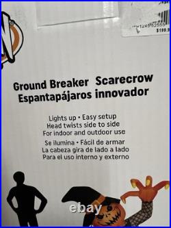 HALLOWEEN AIRBLOWN INFLATABLE GROUND BREAKER SCARECROW withLED ANIMATED 6.5FT NEW
