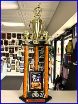 HALLOWEEN TROPHY 35 TALL SUPER COOL AWARD With WITCH FIGURE AND FUN GRAPHICS # HALLOWEEN TROPHY 35 TALL SUPER COOL AWARD With WITCH FIGURE AND FUN GRAPHICS #