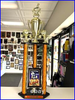 HALLOWEEN TROPHY 35 TALL SUPER COOL AWARD With WITCH FIGURE AND FUN GRAPHICS # HALLOWEEN TROPHY 35 TALL SUPER COOL AWARD With WITCH FIGURE AND FUN GRAPHICS #