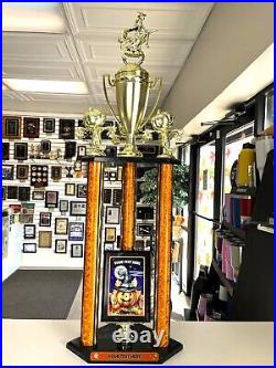 HALLOWEEN TROPHY 35 TALL SUPER COOL AWARD With WITCH FIGURE AND FUN GRAPHICS # HALLOWEEN TROPHY 35 TALL SUPER COOL AWARD With WITCH FIGURE AND FUN GRAPHICS #