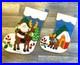 HANDMADE_LEEWARDS_Rare_Vintage_PAIR_1979_Santa_Reindeer_Christmas_Stockings_01_ib