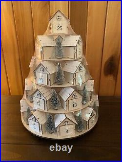 HOBBY LOBBY 5 TIER WOOD CHRISTMAS TREE ADVENT CALENDAR 2024 (LED Lights) TikTok