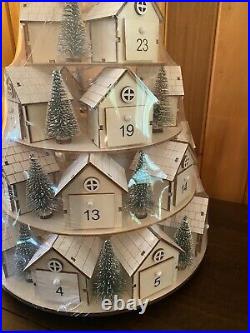 HOBBY LOBBY 5 TIER WOOD CHRISTMAS TREE ADVENT CALENDAR 2024 (LED Lights) TikTok