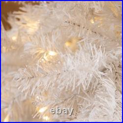 HOMCOM 6' Tall Prelit Christmas Tree Douglas Fir Artificial Christmas Tree