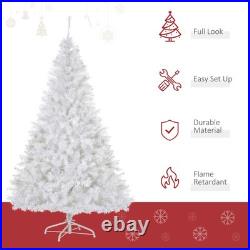 HOMCOM 6' Tall Prelit Christmas Tree Douglas Fir Artificial Christmas Tree