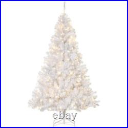 HOMCOM 6' Tall Prelit Christmas Tree Douglas Fir Artificial Christmas Tree