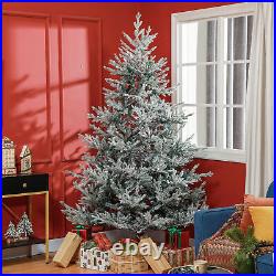 HOMCOM 7.5ft Artificial Nordic Pine Christmas Tree with Snow, Easy Assembly HOMCOM 7.5ft Artificial Nordic Pine Christmas Tree with Snow, Easy Assembly