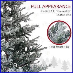 HOMCOM 7.5ft Artificial Nordic Pine Christmas Tree with Snow, Easy Assembly HOMCOM 7.5ft Artificial Nordic Pine Christmas Tree with Snow, Easy Assembly