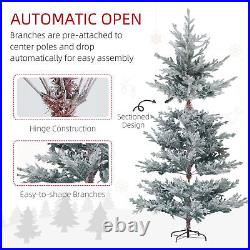 HOMCOM 7.5ft Artificial Nordic Pine Christmas Tree with Snow, Easy Assembly HOMCOM 7.5ft Artificial Nordic Pine Christmas Tree with Snow, Easy Assembly