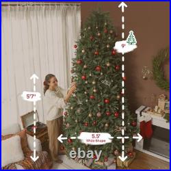 HOMCOM 9ft Christmas Tree with RGB LEDs, App Control, Hinged Xmas Tree