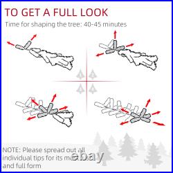 HOMCOM Christmas Tree with Unlit Snow Flocked Branches Holiday