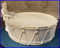 HTF Pottery Barn 12 Days of Christmas Drummer Drumming Stoneware Cake Stand