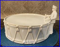 HTF Pottery Barn 12 Days of Christmas Drummer Drumming Stoneware Cake Stand