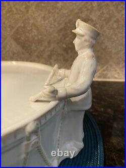HTF Pottery Barn 12 Days of Christmas Drummer Drumming Stoneware Cake Stand