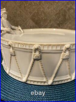 HTF Pottery Barn 12 Days of Christmas Drummer Drumming Stoneware Cake Stand