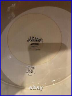 HTF Pottery Barn 12 Days of Christmas Drummer Drumming Stoneware Cake Stand