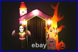 HUGE Halloween Inflatable Haunted House Arch Archway Skeleton Ghost Decoration