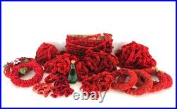 HUGE Lot of Antique & Vintage CHRISTMAS Raffia & Chenile Garlands and Wreaths HUGE Lot of Antique & Vintage CHRISTMAS Raffia & Chenile Garlands and Wreaths